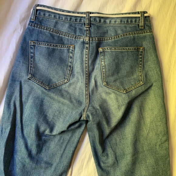blue jeans with dipped white bottoms - Picture 4 of 6